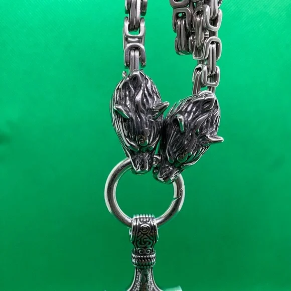 Wolf Head Norse Viking Amulet Jewelry